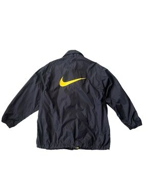 Nike Vintage 90s Coach Jacket Small Large Swoosh Mesh Lining Oversized Medium